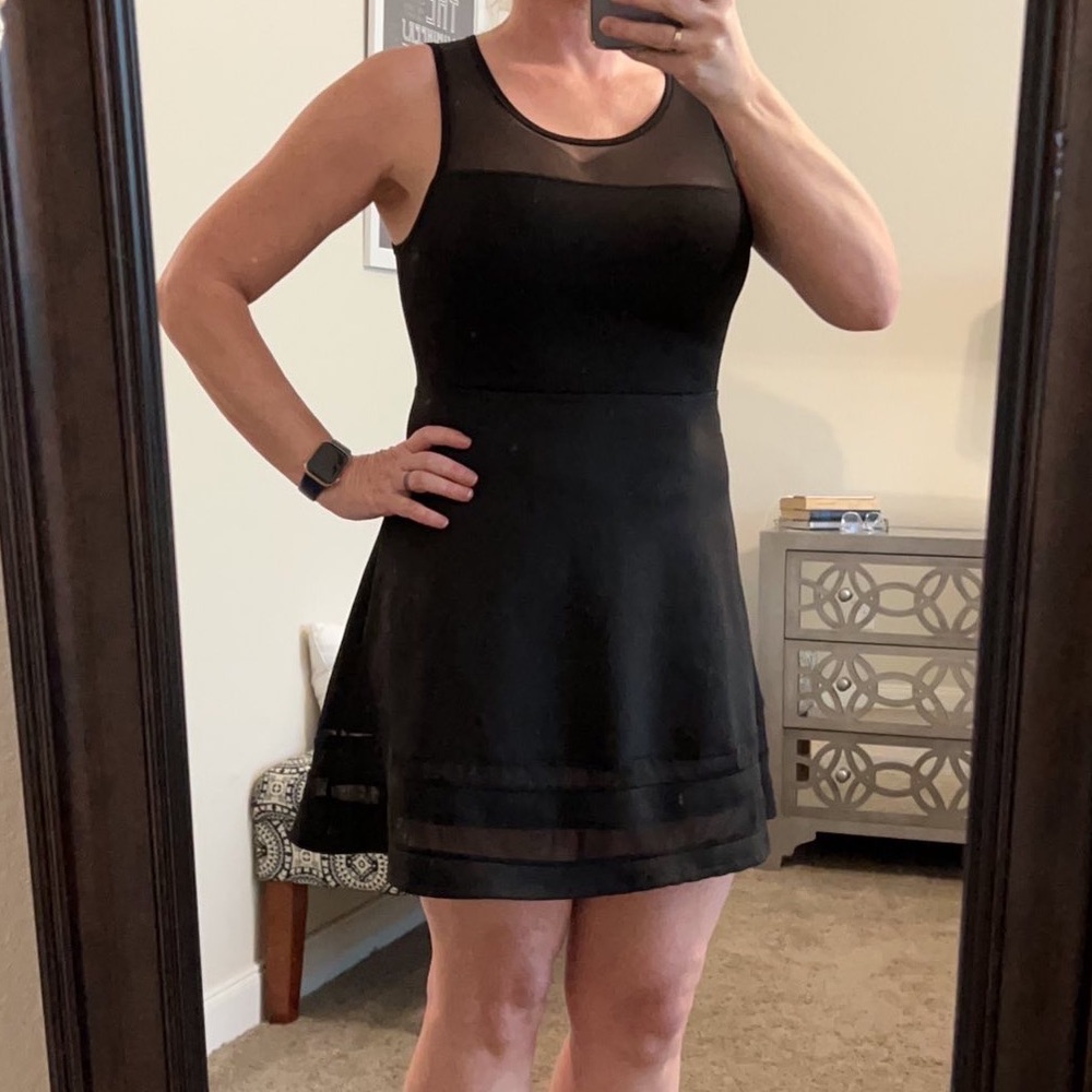 Rolla Little black dress, short, mesh bottom